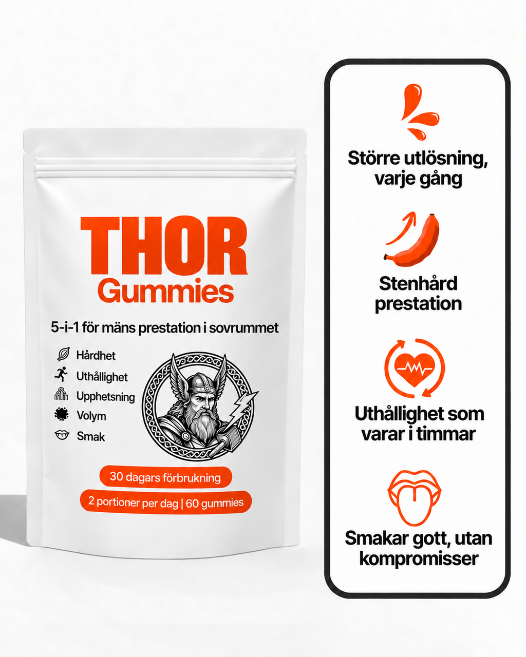 Thor Gummies - för stånd som håller hela vägen, inte bara i början